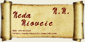 Neda Miovčić vizit kartica